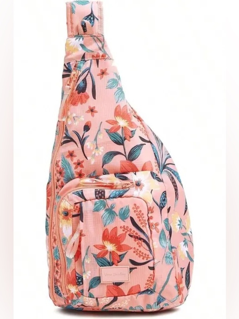 Vera Bradley Paradise Coral Floral Crossbody Sling Bag NWOT